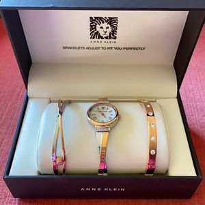 Anne Klein Watch & two Bracelet Set